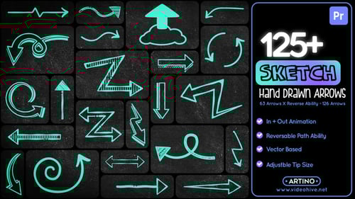 125 Sketch con flechas dibujadas a mano