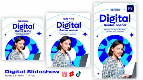 Digital Opener Minimalistic | MOGRT | Instagram Shorts Tik Tok