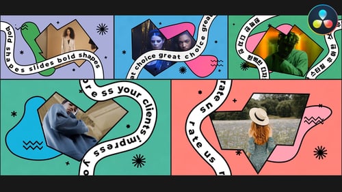 Bold Shapes Slides for DaVinci Resolve