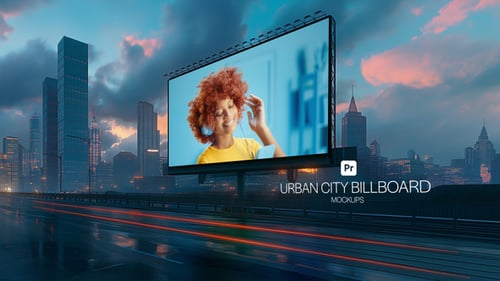 Urban City Billboard Mockups for Premiere Pro
