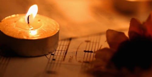 Music Notes and the Candles
