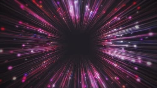 Color Stars Field Loop Tunnel