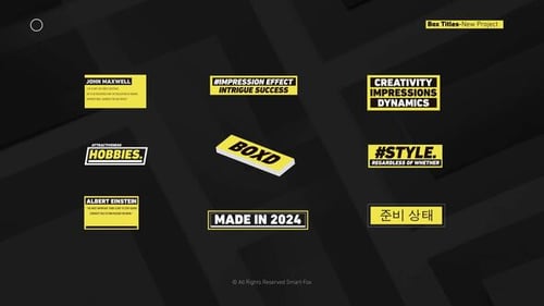 Modern Dynamic Box Titles for Clean Text Animation