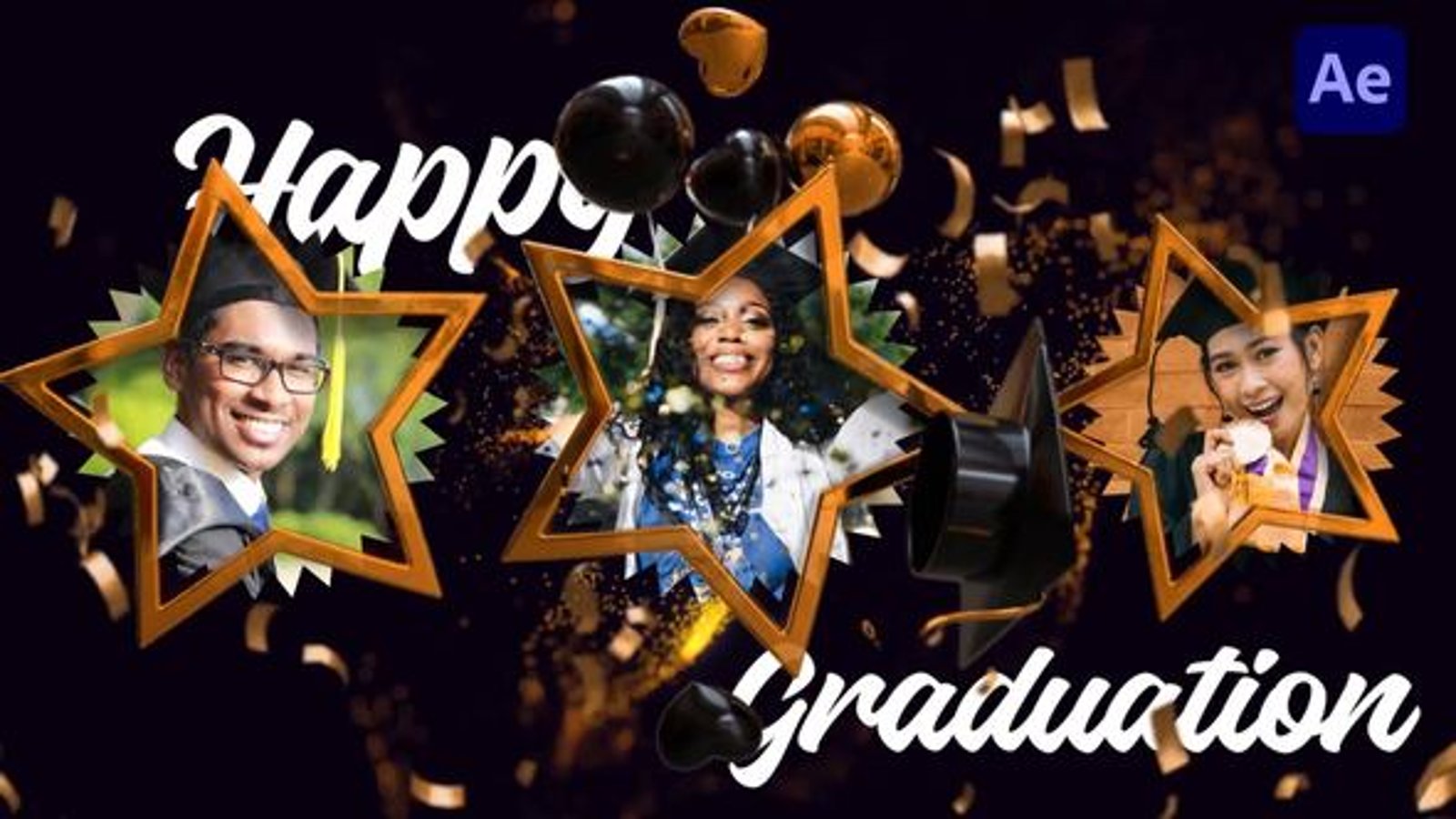 Gold Graduation Awards Intro, Openers ft. graduation & gold confetti ...