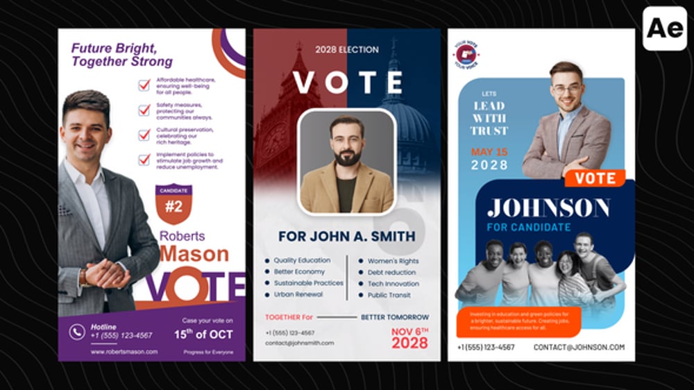 Modern Vertical Election Campaign Posters, Product Promo ft. political ...