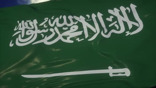Saudi-Arabien-Flagge weht im Wind
