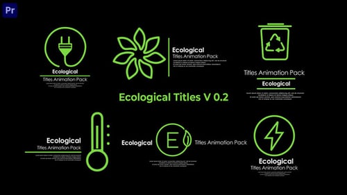 Clean Environmental Line Icons Animation Pack for Green Projects