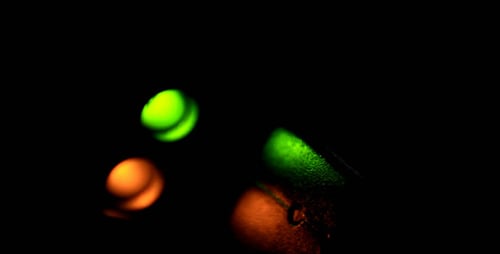 Abstract Circles of Light on a Black Background