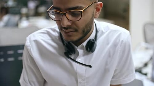 Call Centre Agent Talking