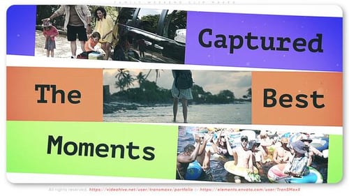 Dynamic Family Memories Slideshow with Modern Glitch Transitions