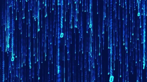 Technologie binaire : Digital Rain Rolling Down