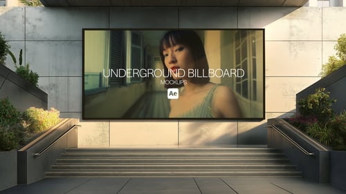Underground Billboard Mockups - Realistic Subway Advertising Presentation Template