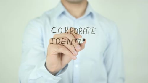 Writing Corporate Identity on Transparent Screen