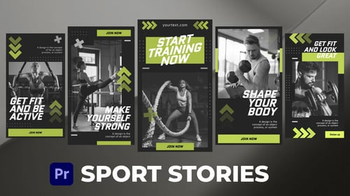 Modern Fitness Vertical Video Stories Template