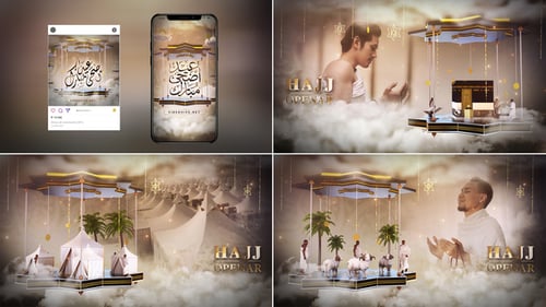 Hajj and Eid Mubarak Islamic Celebration Animated Opener