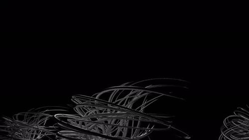 Abstract Metallic Lines Swirl Growth Motion Background