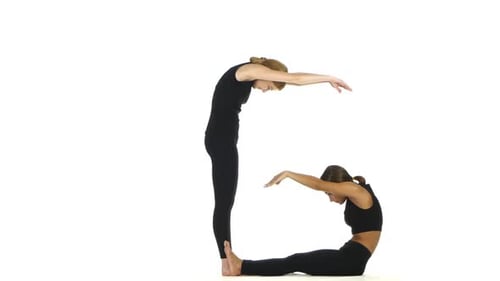 Gymnasts Create Letter G with Their Bodies