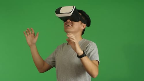 Man Exciting In Virtual Reality