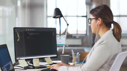 Programmiergerät in Ohrhörern, die auf Computer 15 arbeiten
