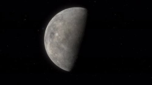 Detailed View of Planet Mercury From Space