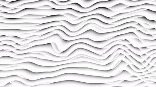 Abstract Wavy White Lines Morphing Background Animation