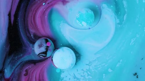 Abstract Colors Mixing Creating Vibrant Patterns