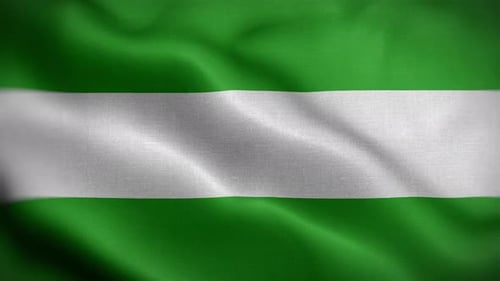 Waving Green and White Fabric Background Loop