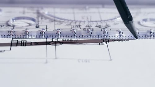 Plan Blueprint Closeup