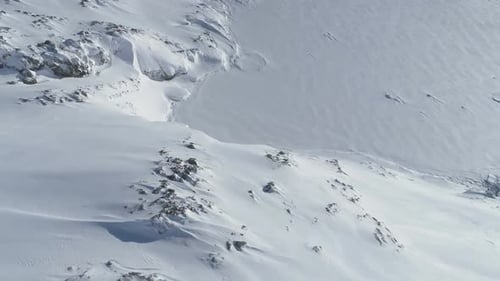 Antarctica Winter Snow Mountain Aerial View