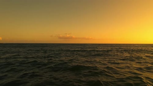 Sea From Shore At Sunset