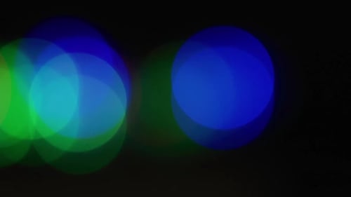 Abstract Multicolored Lights on Black Background