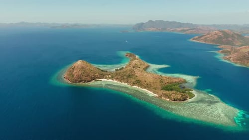Tropical Island Sandy Beach Philippines Palawan