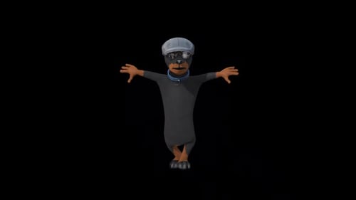 Cool 3D Cartoon Dachshund Dog Swag Dance Animation