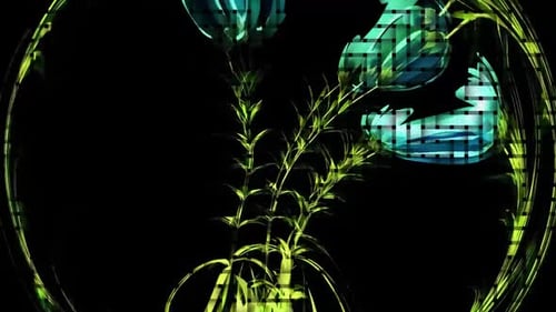 Abstract Organic Growth with Fluid Shapes Animation