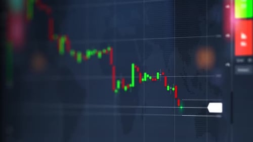 Grafik der Kryptowährung Online. Kurse von Eth und Btc an der Börse. Börsenmarkt