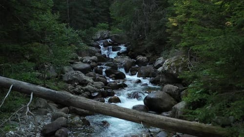 Flight Over Mountain River In Europe 3