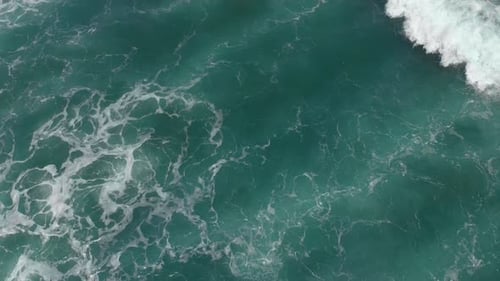 Aerial View of a Beautiful Ocean Wave