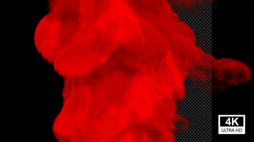 Red Fluid Smoke Transition Element for Motion Graphics