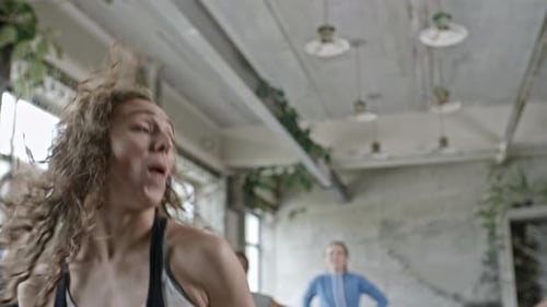 Energetic Dance Fitness Class with Young Adults