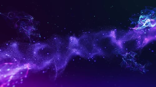 Abstract Glowing Purple Particle Flow Loop Background