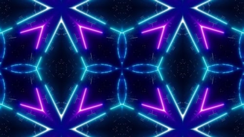 Laser Beam Neon Light VJ Kaleidoscope Loop 4K 04