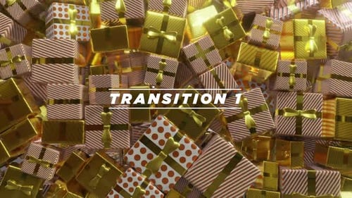 Festive 3D Gift Box Transitions