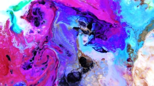 Color Explosion Abstract Art Painting