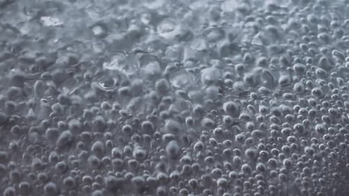 Bubbles Floating in Clear Liquid Macro Shot