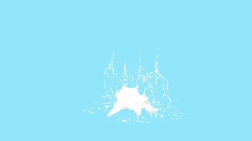 Milk Spread 3D-Renderbewegung inklusive Alpha