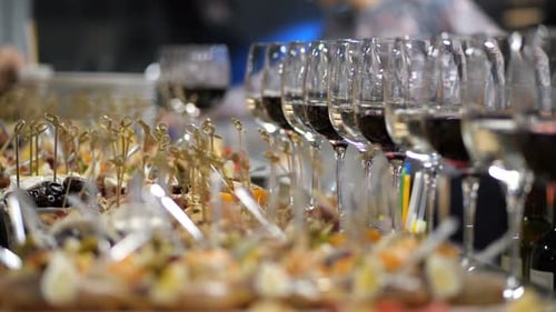 Elegant Food and Wine Display at Event