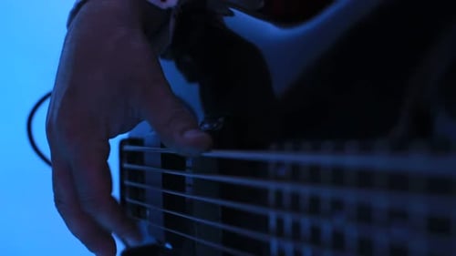 Guitar Play Male Hands Playing the Guitar