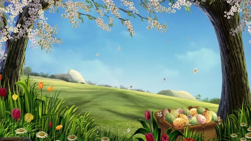 Easter basket with egg