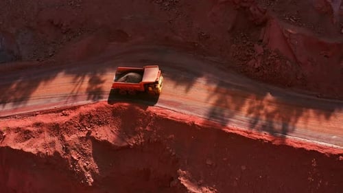 Industrial Mine Truck Quarry Work Rock Geology Machine
