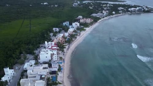 Aerial view on Akumal bay resort - Yucatan - Mexico